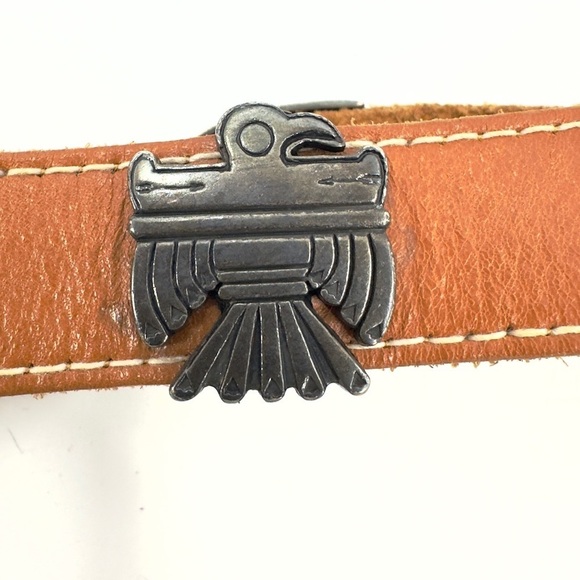 Vintage Ann Taylor Western Leather Concho Belt Womens Medium Southwest Tribal main image 8